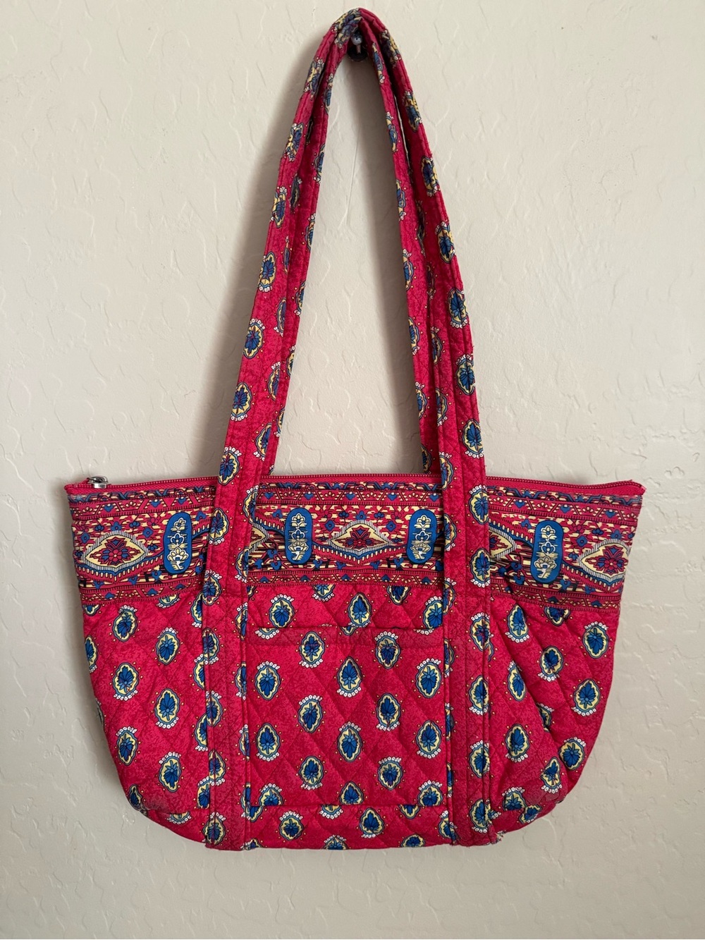 Americana by Sharif red quilted tote
